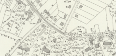 1928 map of The Ridge, showing some of the larger properties